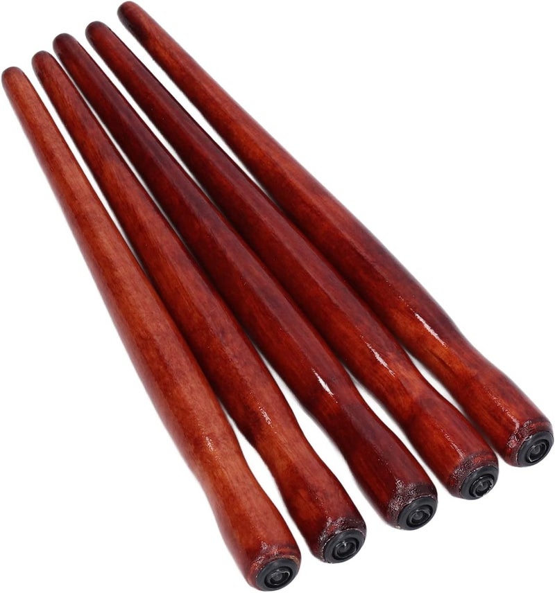 Kodrily 5Pcs Dip Pen Holder, Wood Comic Nib Holder, 5.91in Wooden Pen Nib Holder Wood Cartoon Comic Pen Nib Holder Comfortable Grip for Calligraphy Writing Signing, Cartooning Sketching - Image 1